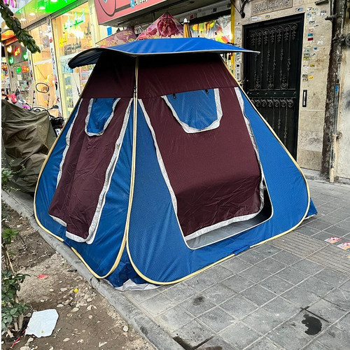 چادر مسافرتی مکعبی 8نفره(cm250 واقعی) با ارتفاع بلند و سایبان بزرگ و چهاردرب کد8