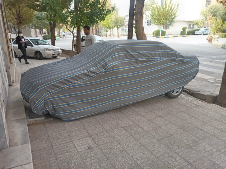چادر ماشین نخی پشت کرکی مخصوص تارا (داخل پنبه ای، ضد خش و مقاوم به آفتاب)