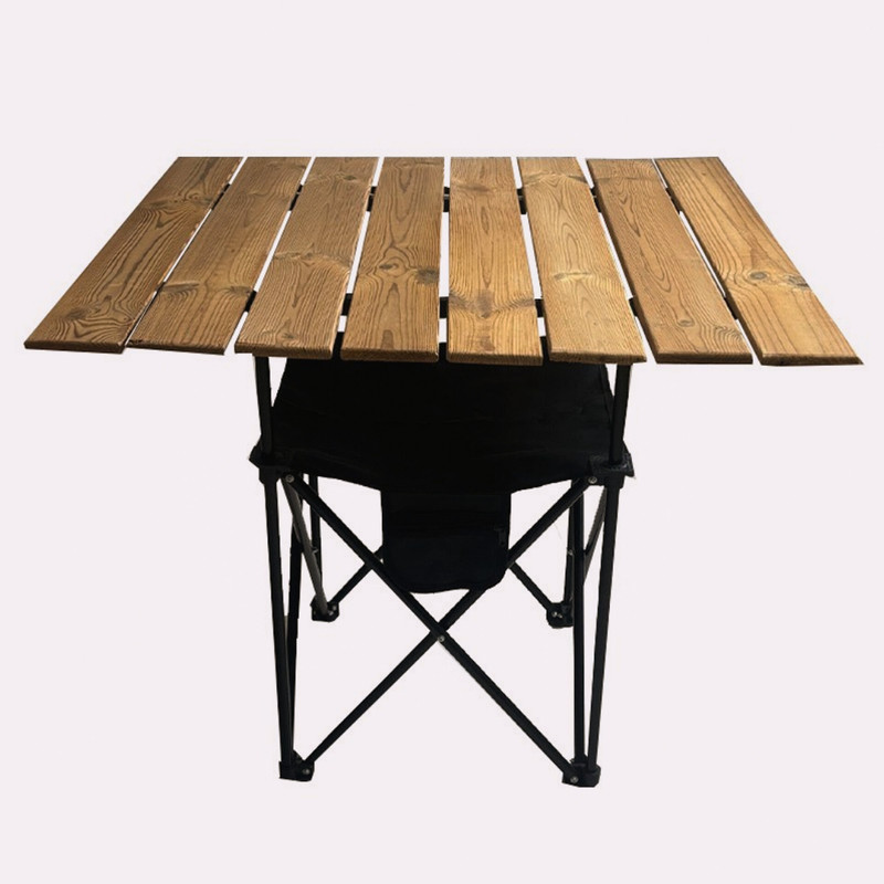 میز سفری تاشو ترکایش مدل چوبی سایز صفحه 80×80 سانتی متر