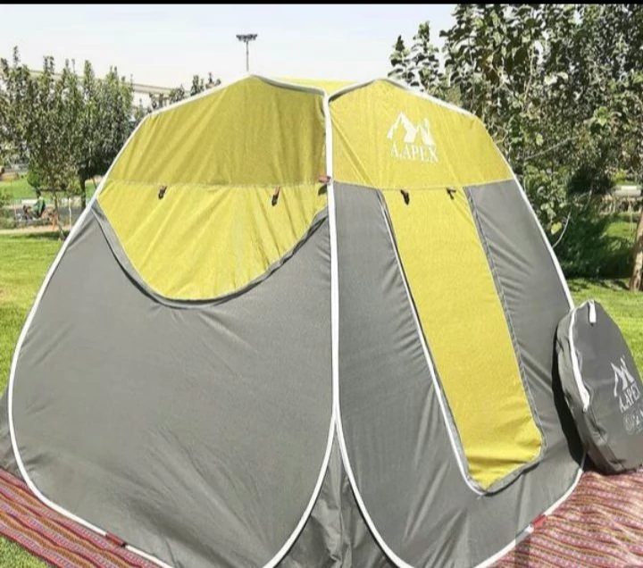 چادر مسافرتی ضد آب 8 نفره مکعبی کلبه ای (سقف عریض) جنس برنو برزنتی(دو درب)