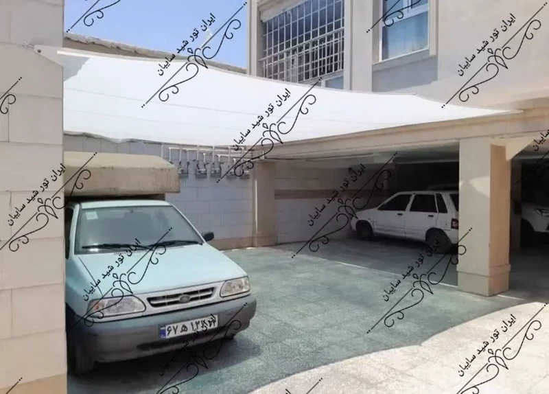 شید سایبان 80 درصد سفید(ابعاد 9 در4) دوردوزی شده و حلقه دار