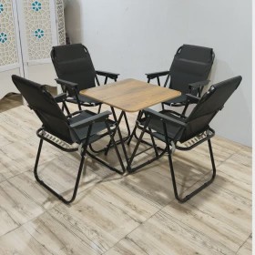 ست صندلی ساحلی تاشو VIP و میز mdf