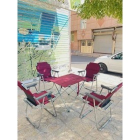 صندلی و میز مسافرتی تاشو(ست چهارنفره) مشخصات محصول پلاس پلاس درجه 1